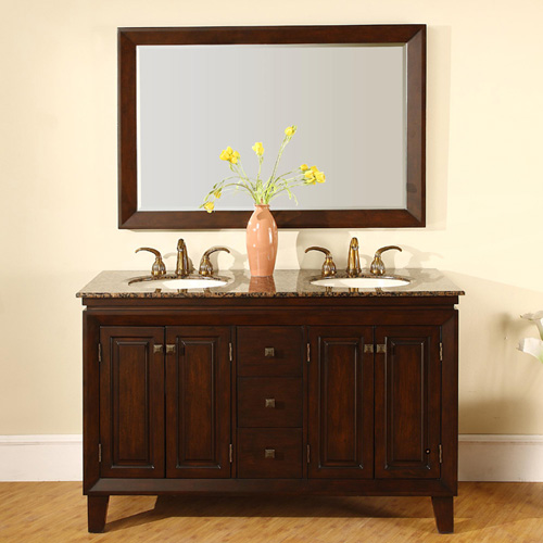 Baltic Brown Granite and Matching Mirror Baltic Brown Granite and Matching Mirror