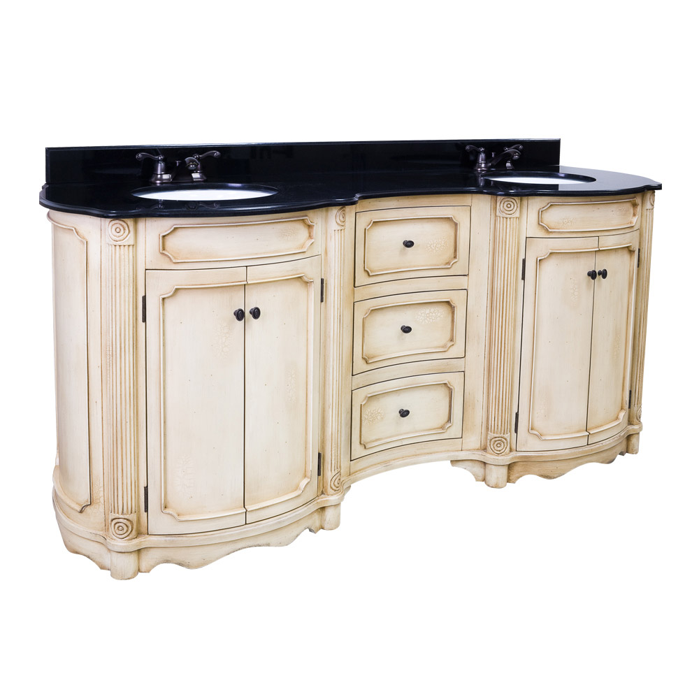 74.25" Brentwood Ivory Bath Vanity 74.25" Brentwood Ivory Bath Vanity