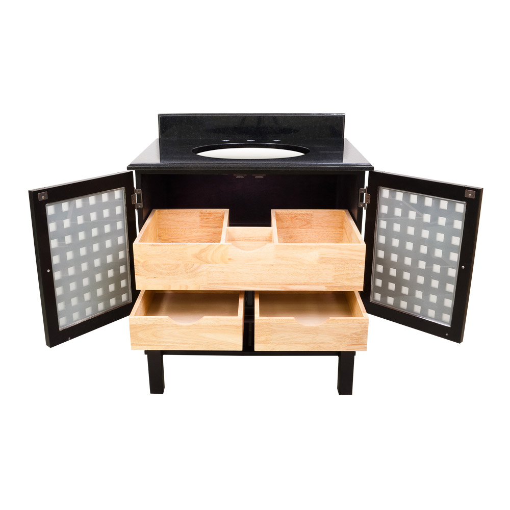 Three Concealed Drawers Behind Double-Door Cabinet Three Concealed Drawers Behind Double-Door Cabinet