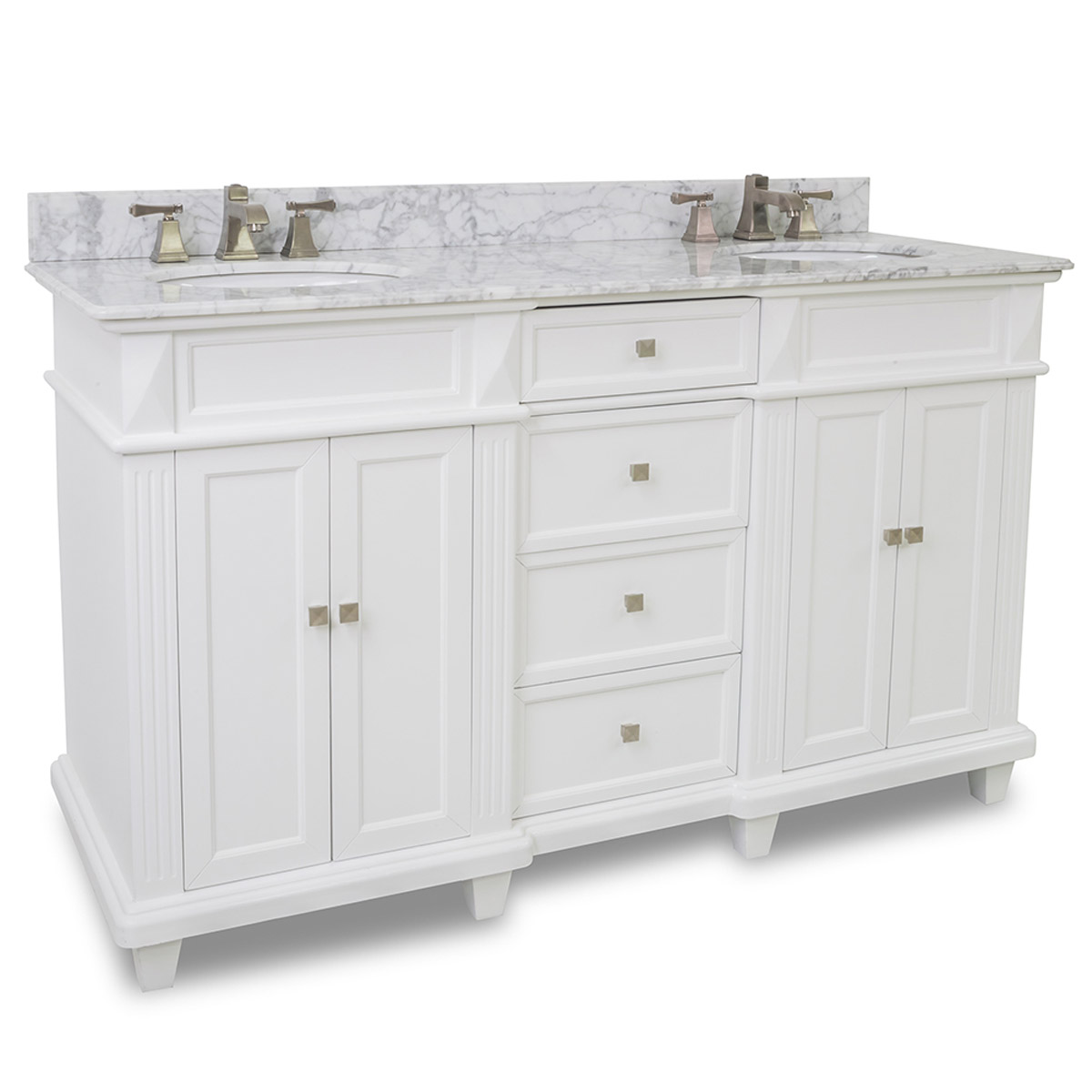 60 Jupiter Double Sink Vanity White Bathgems Com