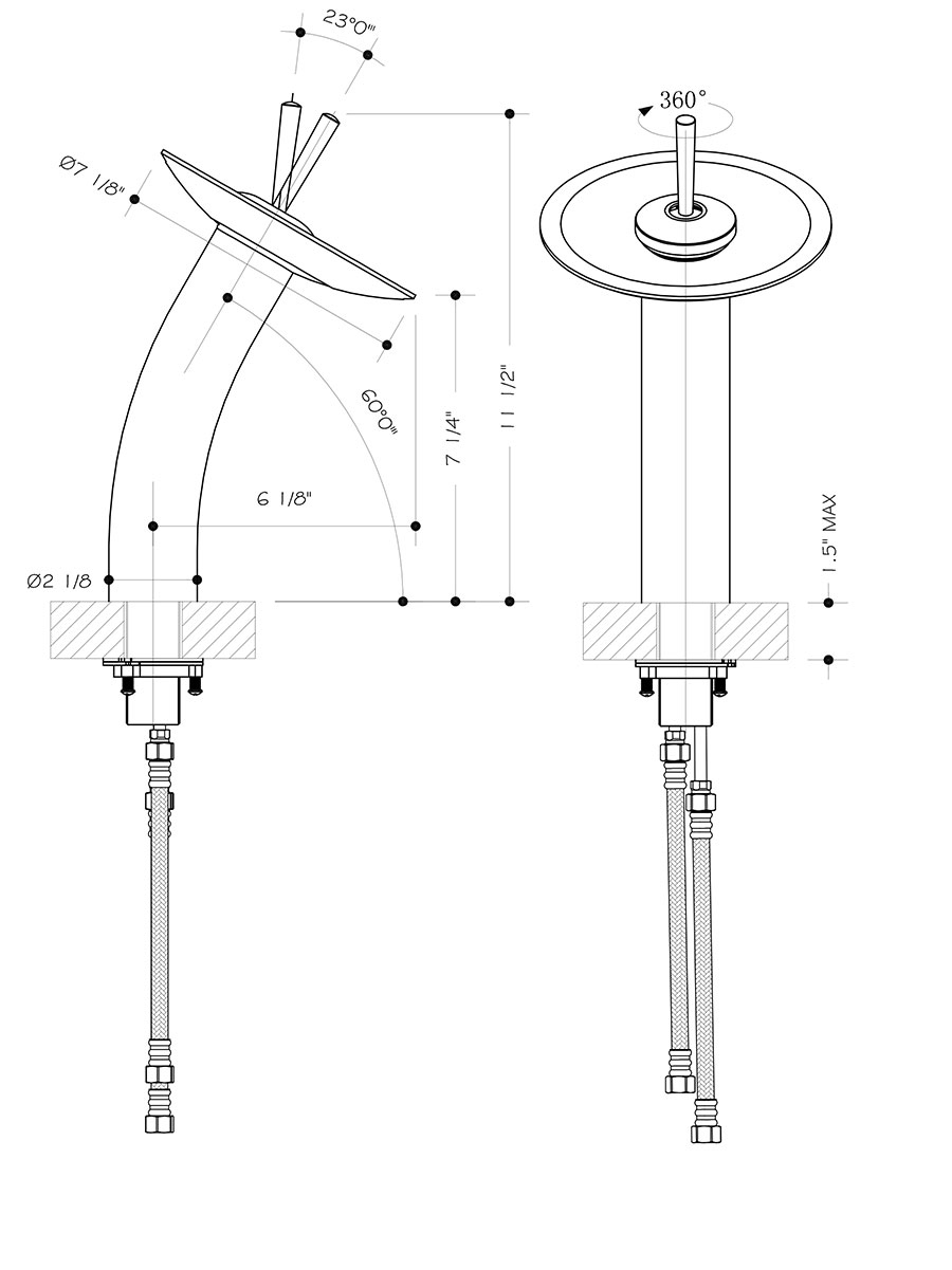 Dimensions For Waterfall Faucet Dimensions For Waterfall Faucet
