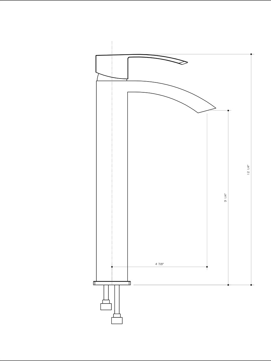 Chrome Vessel Fuacet 9VG03007) - Dimensions Chrome Vessel Fuacet 9VG03007) - Dimensions
