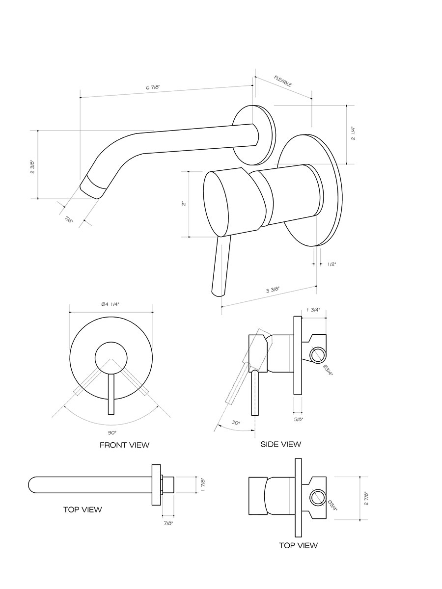 Wall Faucet (VG05001) - Dimensions Wall Faucet (VG05001) - Dimensions