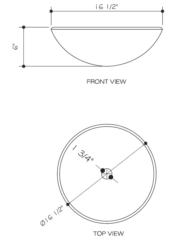 Dimensions for Golden Greek Vessel Sink Dimensions for Golden Greek Vessel Sink