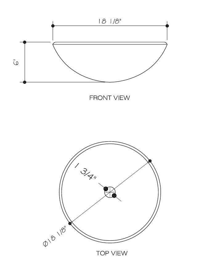 Dimensions for Chocolate Caramel Swirl Vessel Sink Dimensions for Chocolate Caramel Swirl Vessel Sink