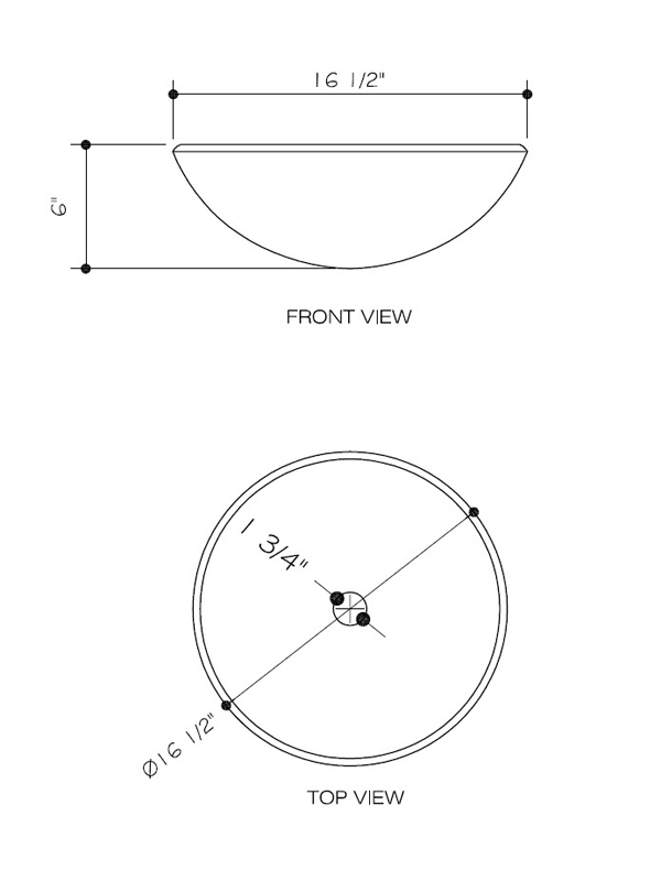 Dimensions for Walnut Shell Vessel Sink Dimensions for Walnut Shell Vessel Sink