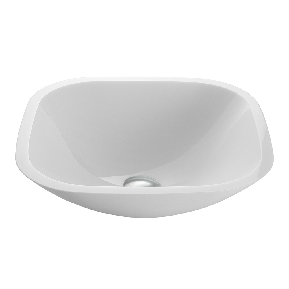 Phoenix Stone Glass Square Vessel Sink Phoenix Stone Glass Square Vessel Sink
