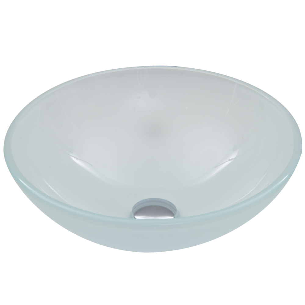 White Frost Glass Vessel Sink White Frost Glass Vessel Sink