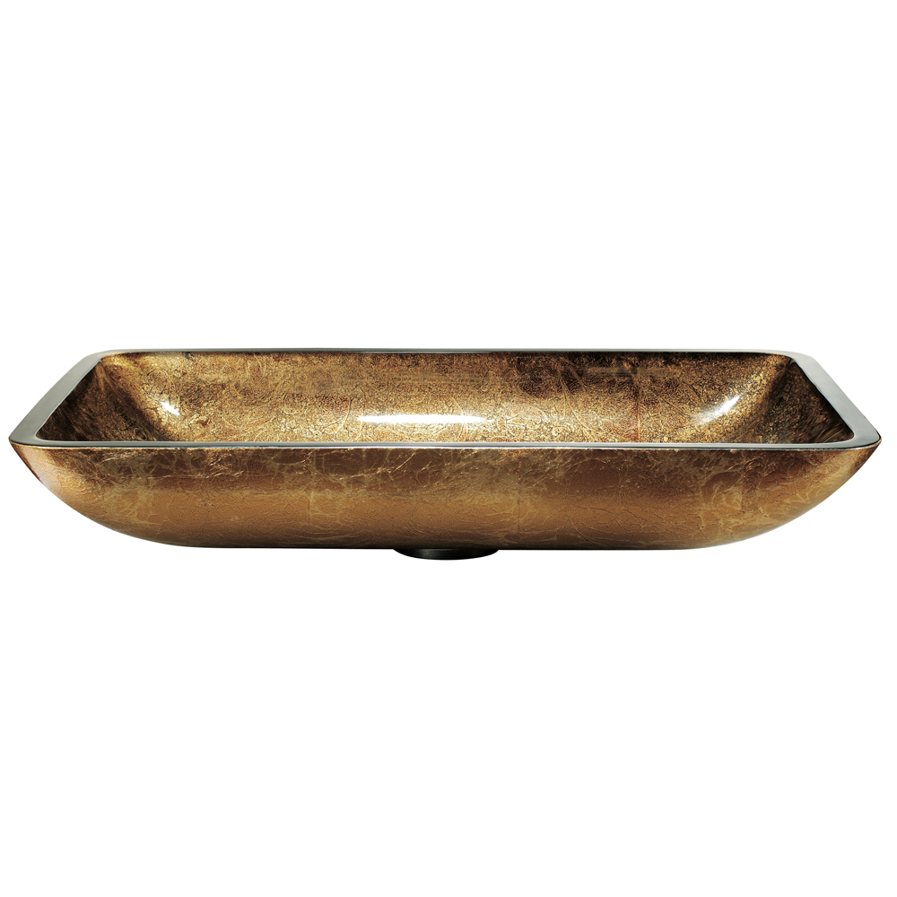 Rectangular Copper Vessel Sink - Side View Rectangular Copper Vessel Sink - Side View