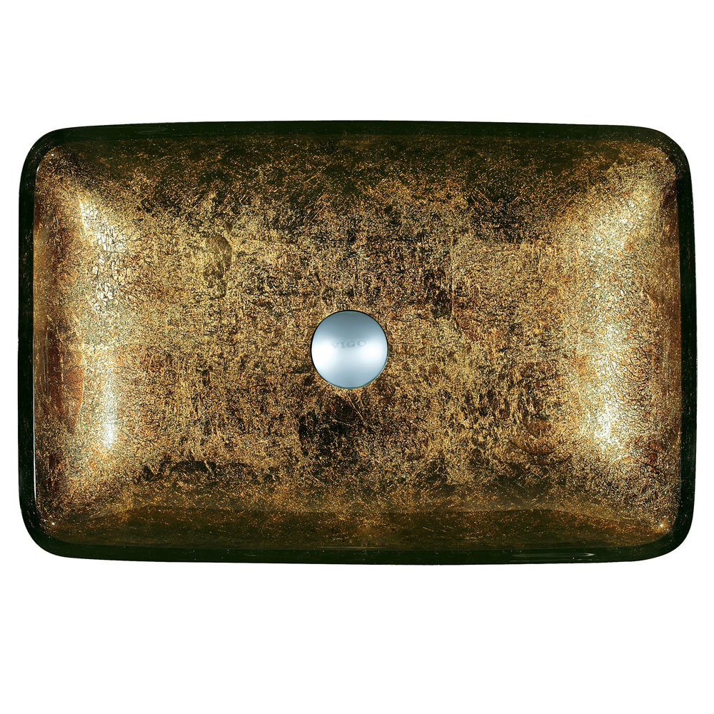 Rectangular Copper Vessel Sink - Top View Rectangular Copper Vessel Sink - Top View