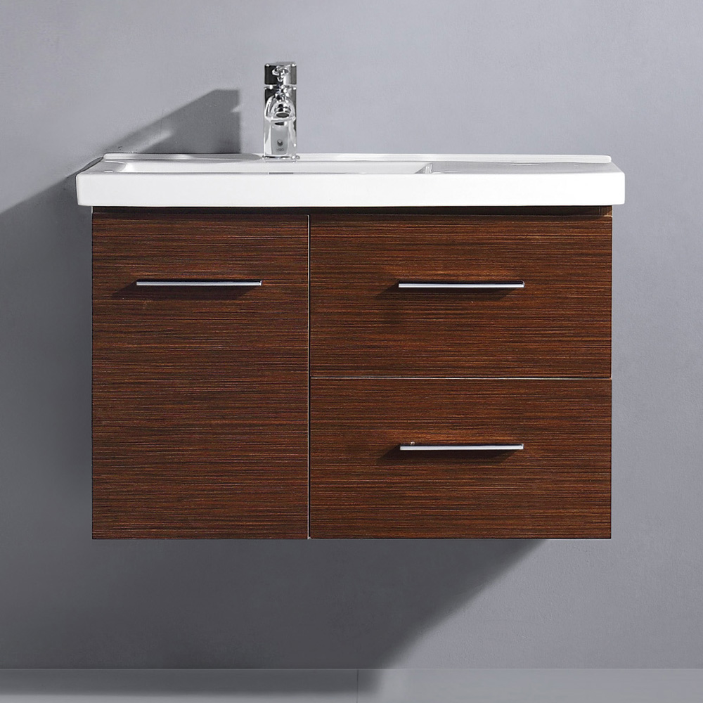 Wenge finish with horizontal detailing Wenge finish with horizontal detailing