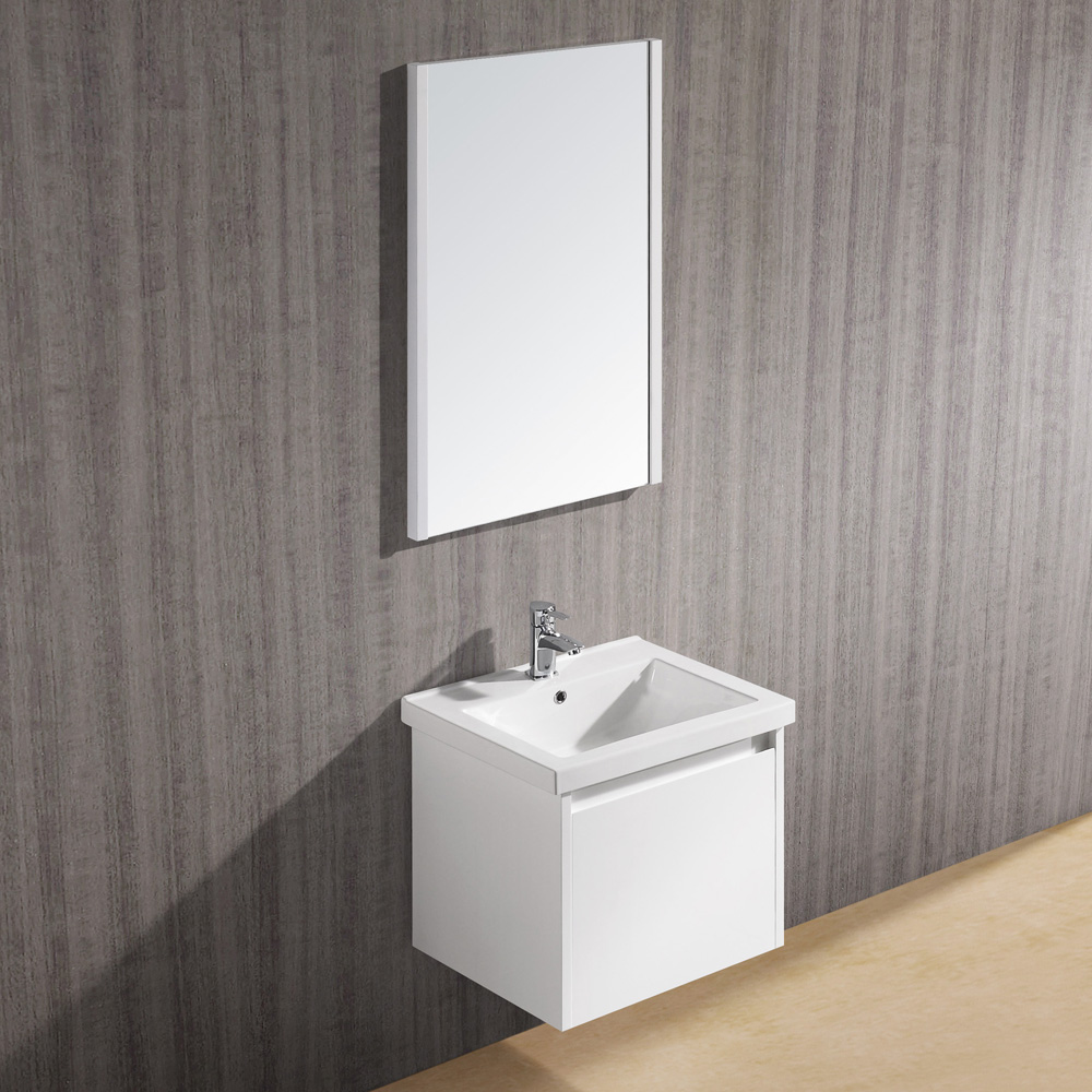 23.5" Bianca Wall-Mount Single Vanity with matching mirror 23.5" Bianca Wall-Mount Single Vanity with matching mirror