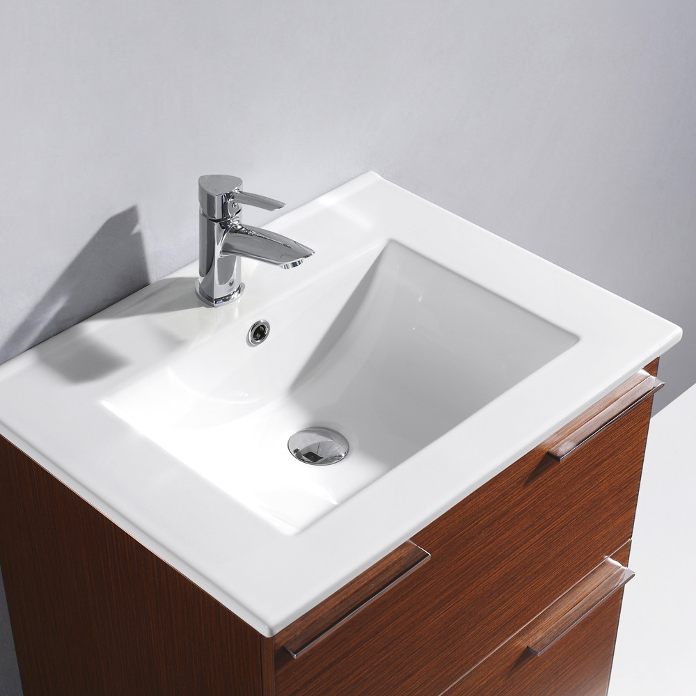 Ceramic integrated sink top