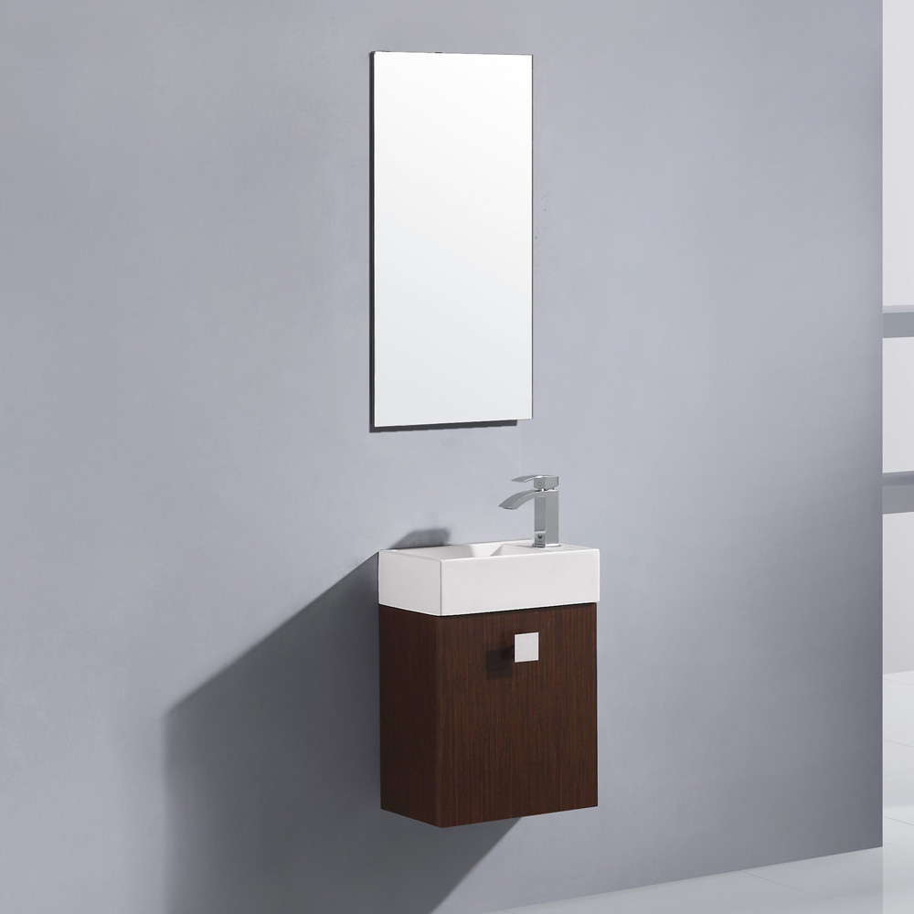 15.75" Marina Wall-Mount Vanity with matching mirror 15.75" Marina Wall-Mount Vanity with matching mirror