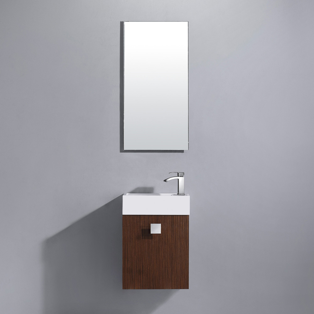 15.75" Marina Wall-Mount Vanity with matching mirror 15.75" Marina Wall-Mount Vanity with matching mirror