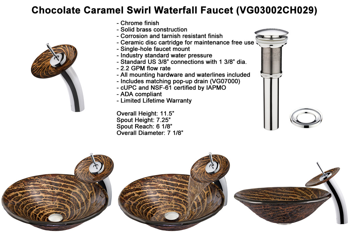 Faucet Option 3: Waterfall Faucet in Oil-Rubbed Bronze (VGT029RBRND) Faucet Option 3: Waterfall Faucet in Oil-Rubbed Bronze (VGT029RBRND)