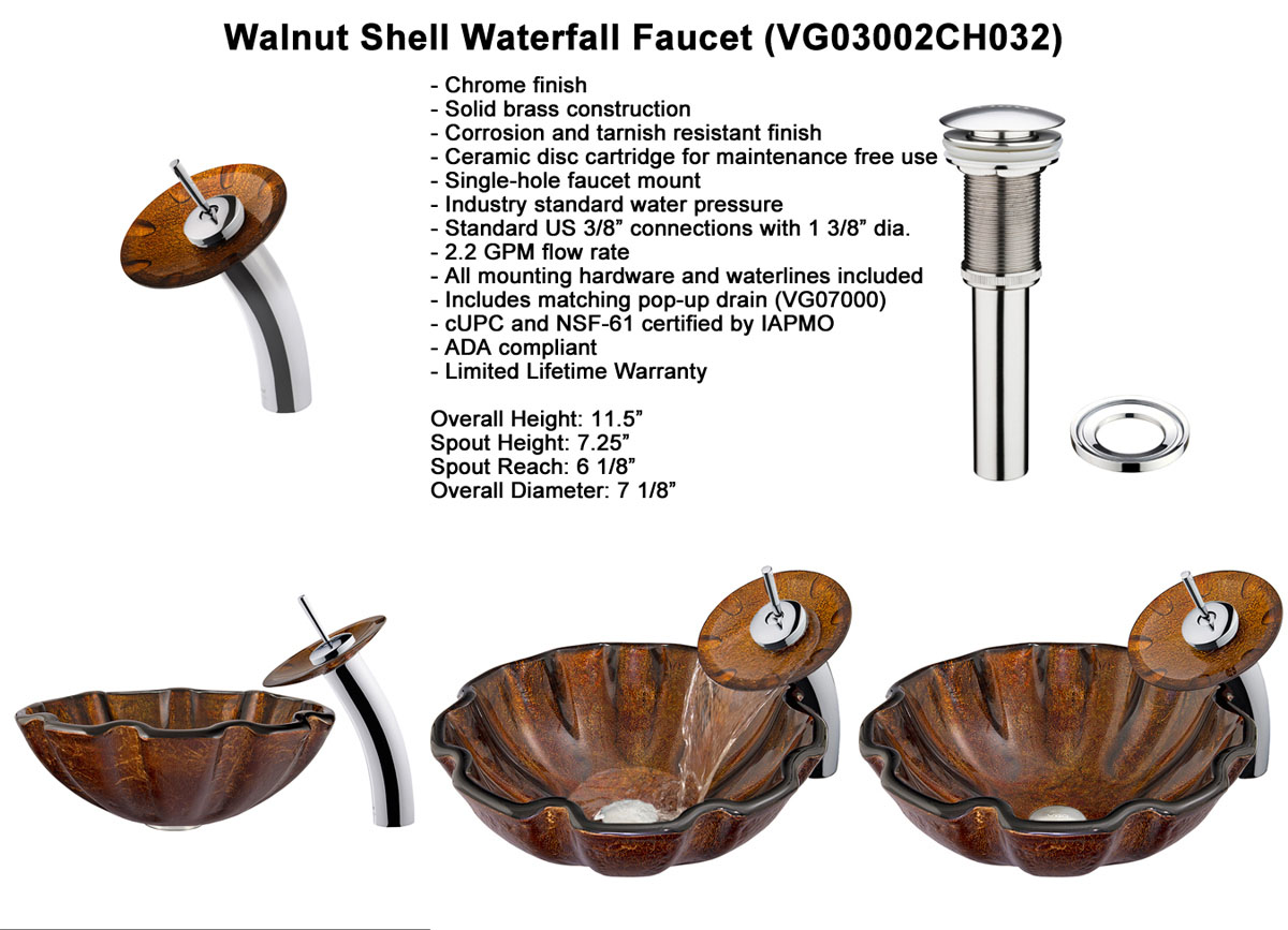 Faucet Set 2: Waterfall Faucet in Chrome (VGT032CHRND) Faucet Set 2: Waterfall Faucet in Chrome (VGT032CHRND)