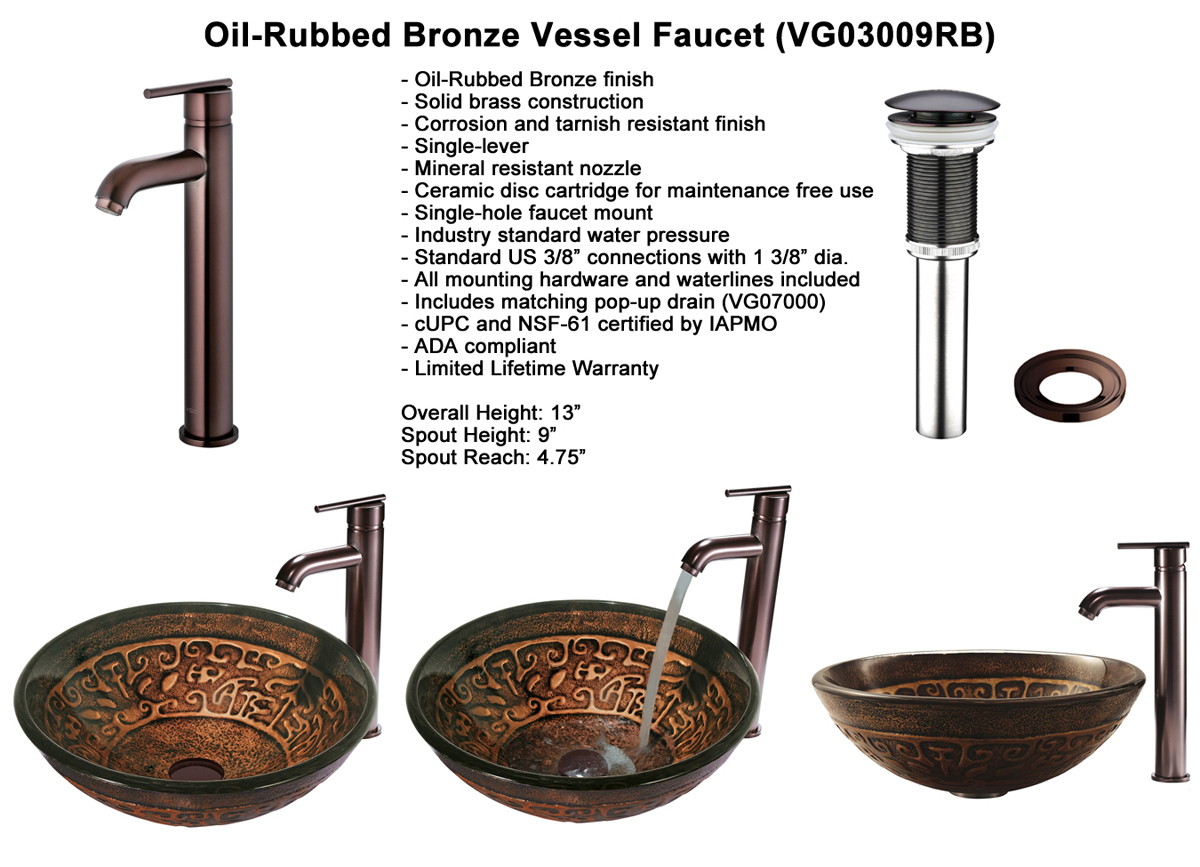 Faucet Option 4: Oil-Rubbed Bronze Vessel Faucet (VGT127) Faucet Option 4: Oil-Rubbed Bronze Vessel Faucet (VGT127)