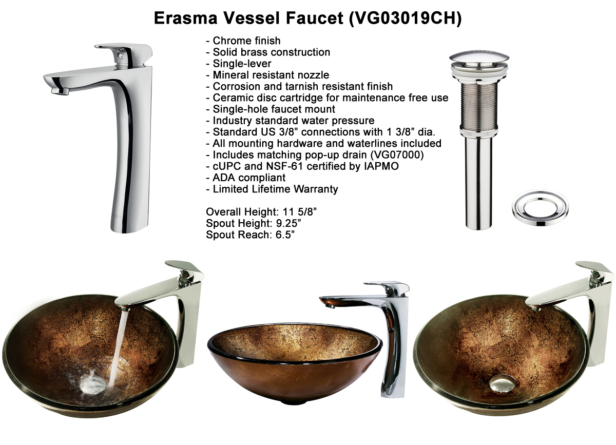 Faucet Set 9 - Erasma Vessel Faucet (VGT159) Faucet Set 9 - Erasma Vessel Faucet (VGT159)