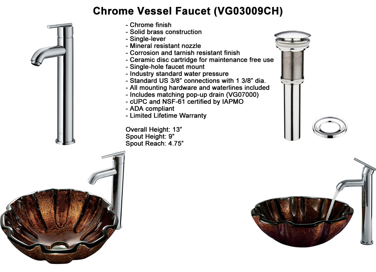 Faucet Set 4: Chrome Vessel Faucet (VGT166) Faucet Set 4: Chrome Vessel Faucet (VGT166)