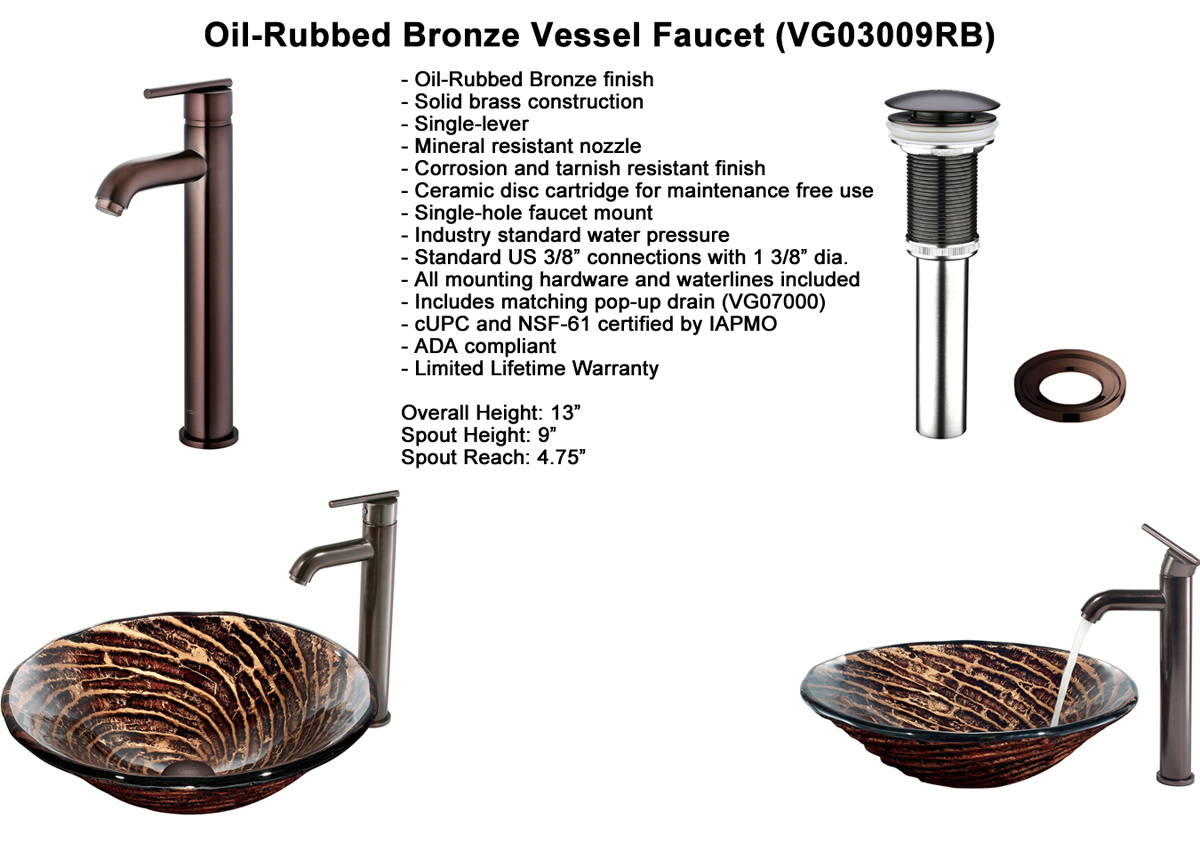 Faucet Option 6: Blackstonian Vessel Faucet (VGT184) Faucet Option 6: Blackstonian Vessel Faucet (VGT184)