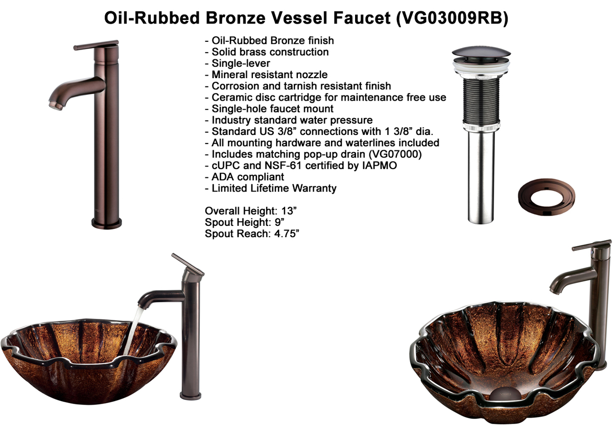Faucet Set 5: Oil-Rubbed Bronze Vessel Faucet (VGT171) Faucet Set 5: Oil-Rubbed Bronze Vessel Faucet (VGT171)