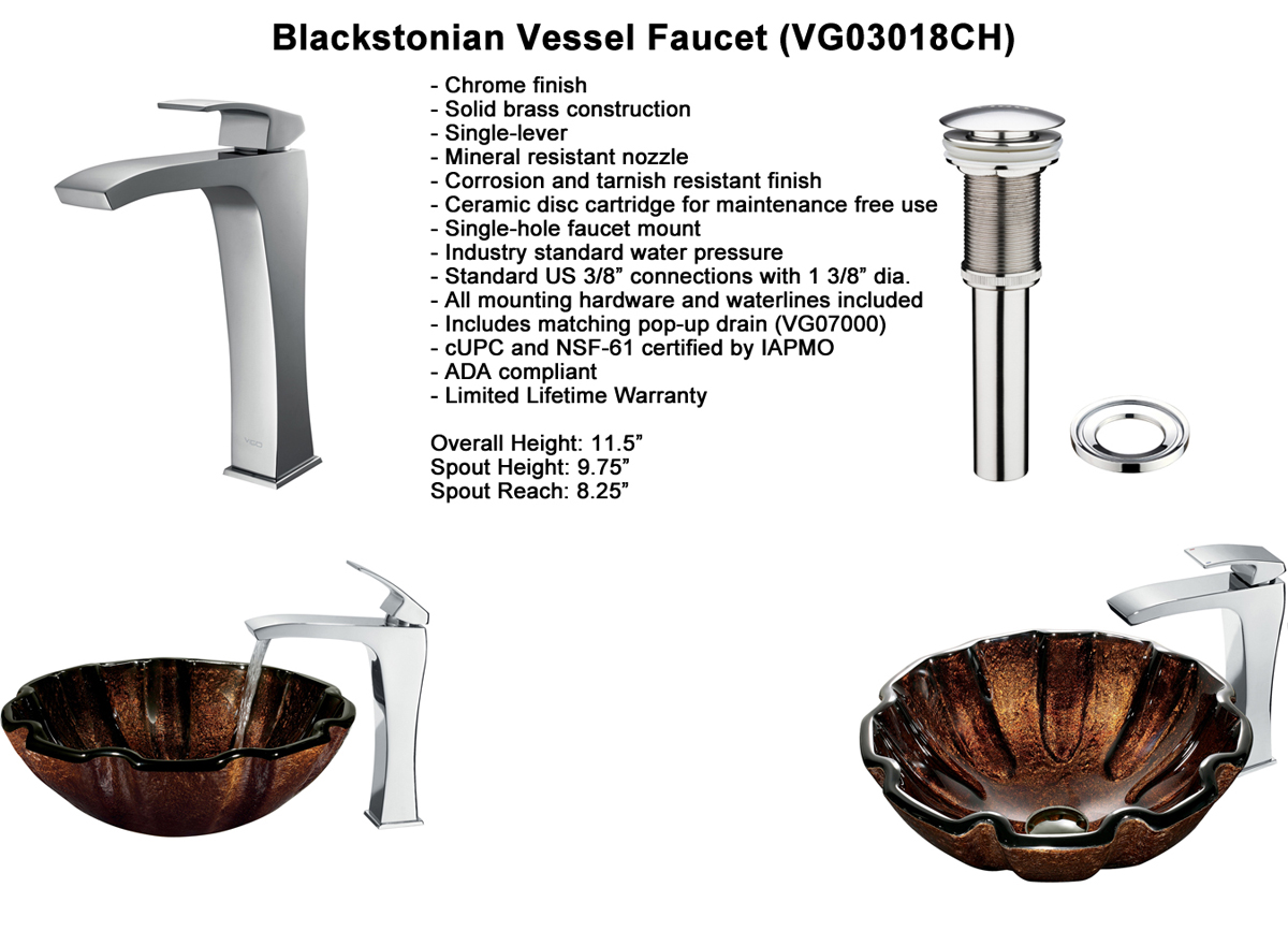 Faucet Set 6: Blackstonian Vessel Faucet (VGT181) Faucet Set 6: Blackstonian Vessel Faucet (VGT181)