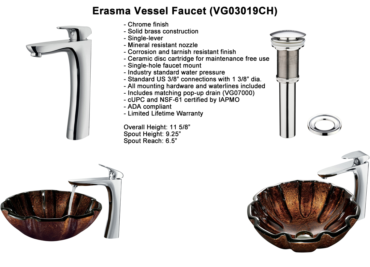 Faucet Set 7: Erasma Vessel Faucet (VGT187) Faucet Set 7: Erasma Vessel Faucet (VGT187)