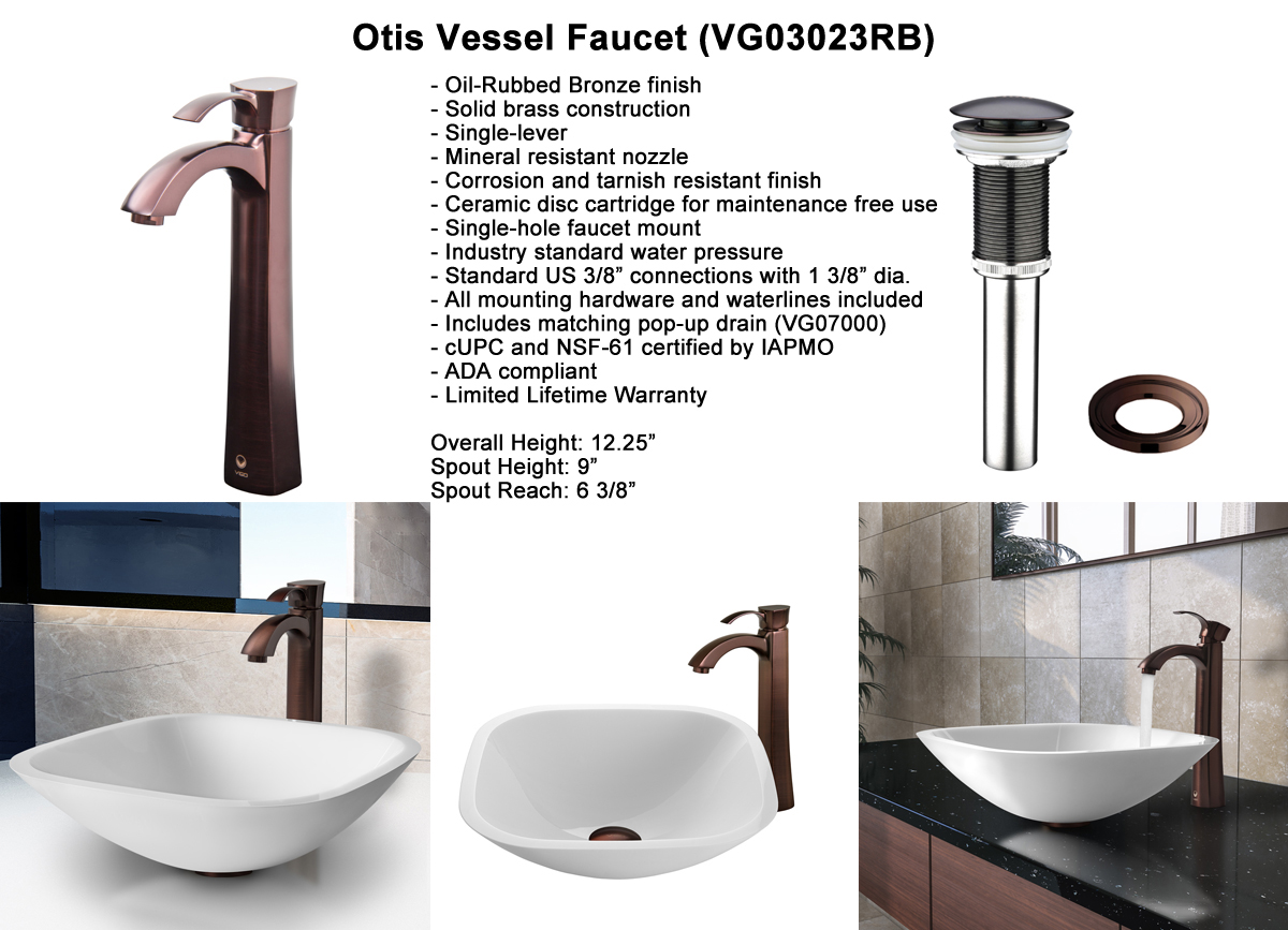 Faucet Set 1 - Otis Vessel Faucet in Oil-Rubbed Bronze (VGT204) Faucet Set 1 - Otis Vessel Faucet in Oil-Rubbed Bronze (VGT204)