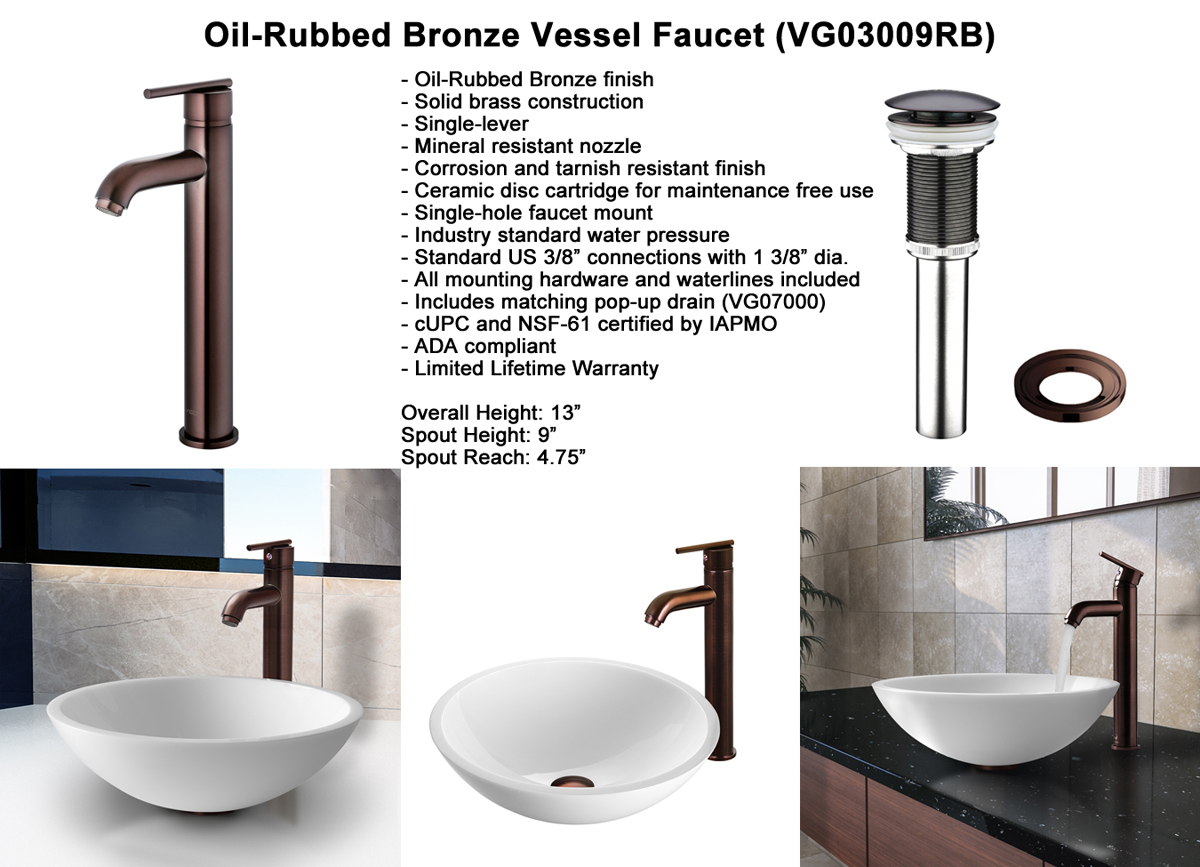 Faucet Set 3 - Vessel Faucet in Oil-Rubbed Bronze (VGT210) Faucet Set 3 - Vessel Faucet in Oil-Rubbed Bronze (VGT210)