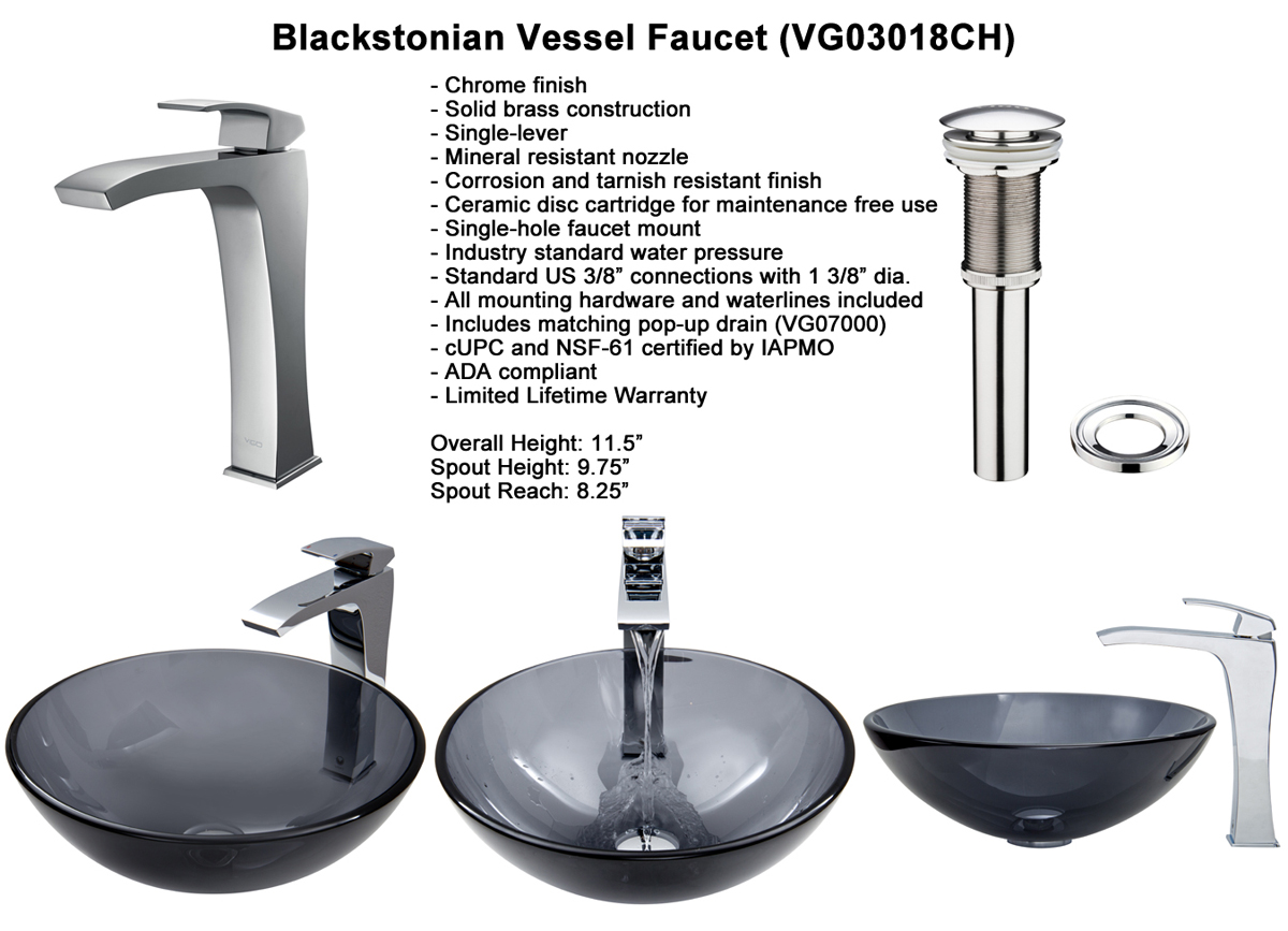 Faucet Set 4 - Blackstonian Vessel Faucet (VGT254) Faucet Set 4 - Blackstonian Vessel Faucet (VGT254)