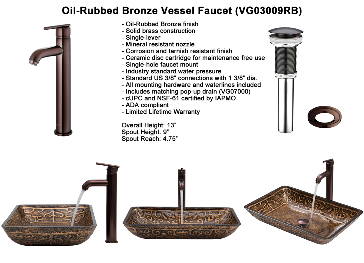 Faucet Set 3 - Vessel Faucet in Oil-Rubbed Bronze (VGT284) Faucet Set 3 - Vessel Faucet in Oil-Rubbed Bronze (VGT284)