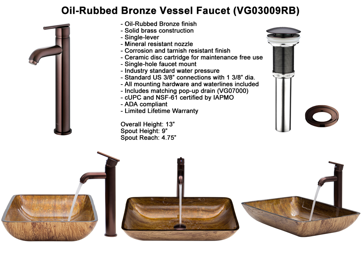 Faucet Set 3 - Vessel Faucet in Oil-Rubbed Bronze (VGT292) Faucet Set 3 - Vessel Faucet in Oil-Rubbed Bronze (VGT292)