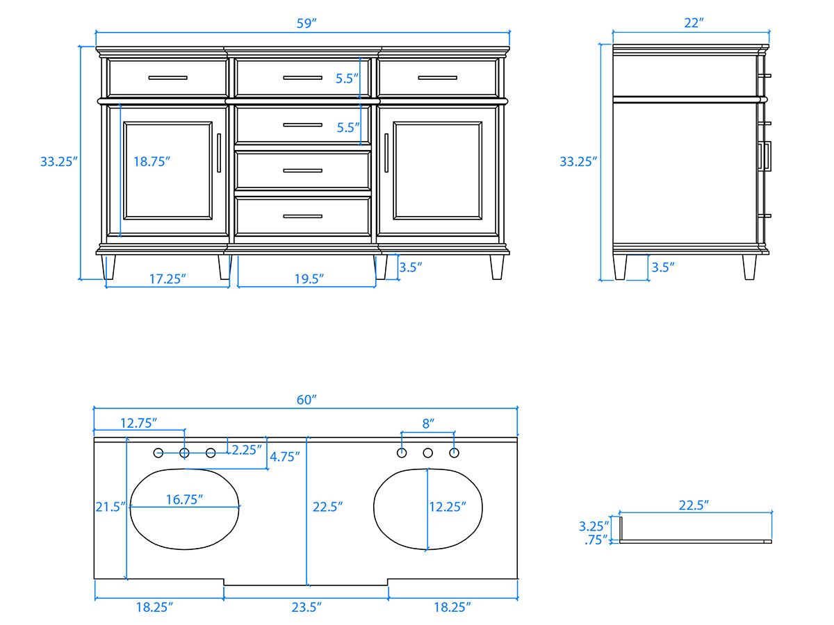 Common Bathroom Vanity Sizes