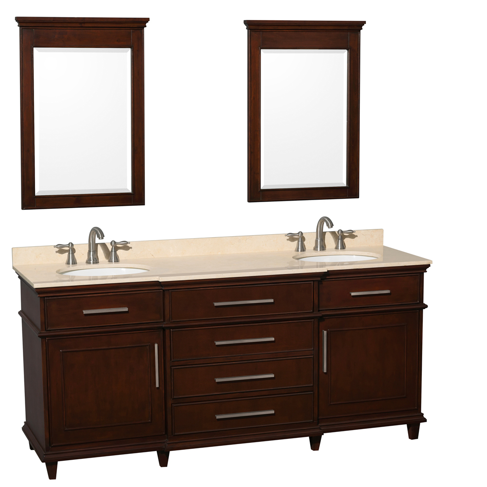Cream Marble Top - Shown With Small Mirrors Cream Marble Top - Shown With Small Mirrors