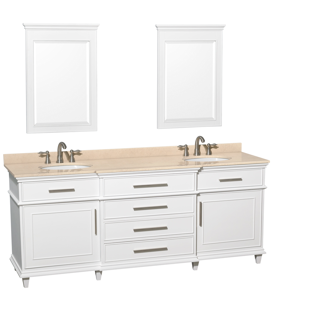 Cream Marble Top - Shown With Small Mirrors Cream Marble Top - Shown With Small Mirrors
