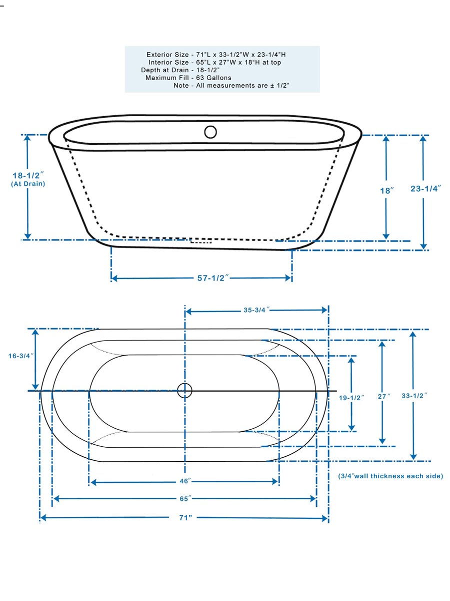71" Mermaid Soaking Bath Tub 71" Mermaid Soaking Bath Tub