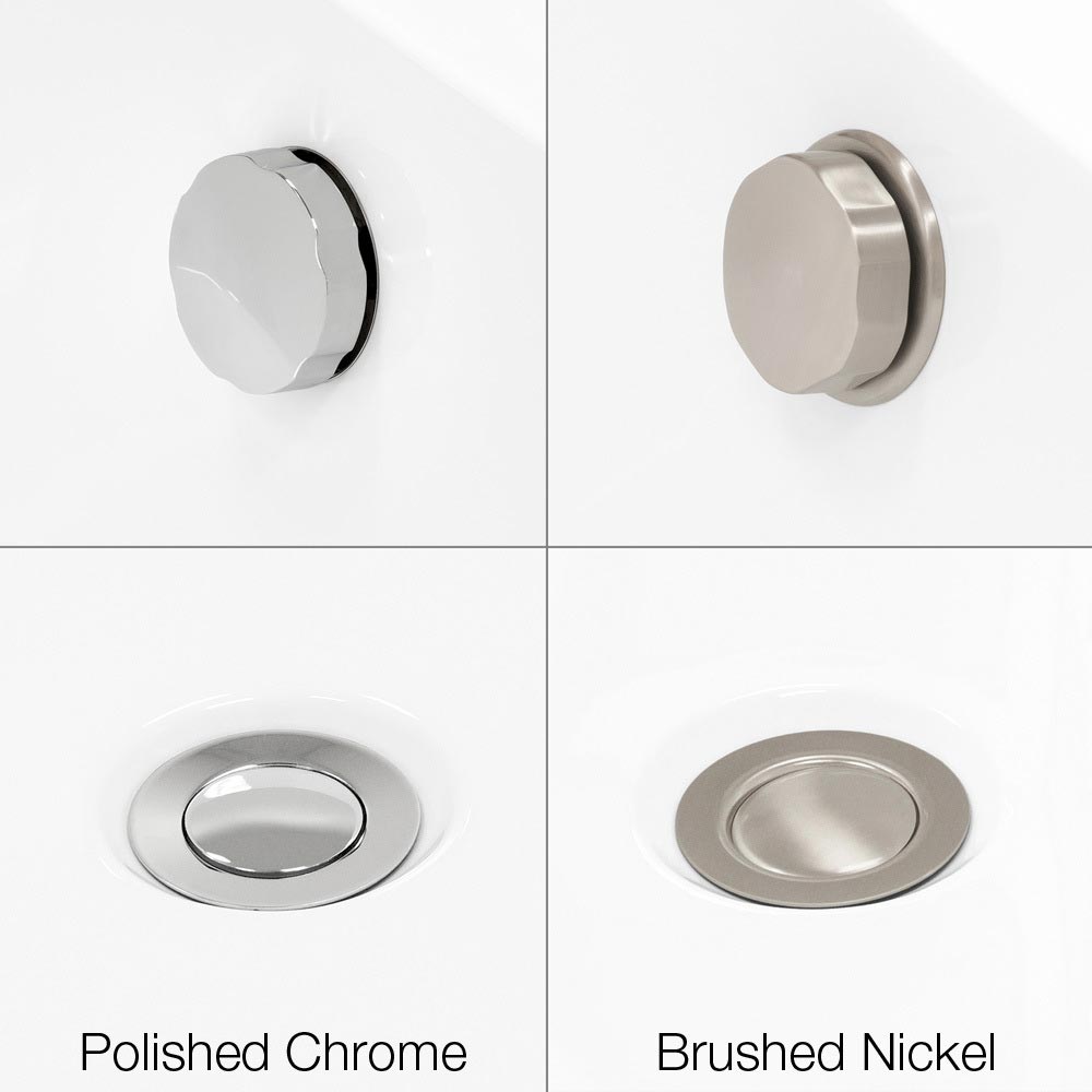 Brushed Nickel or Polished Chrome Hardware