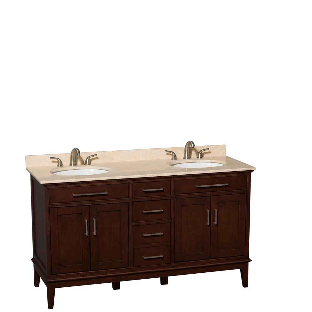 Ivory Marble Top with Round Sinks