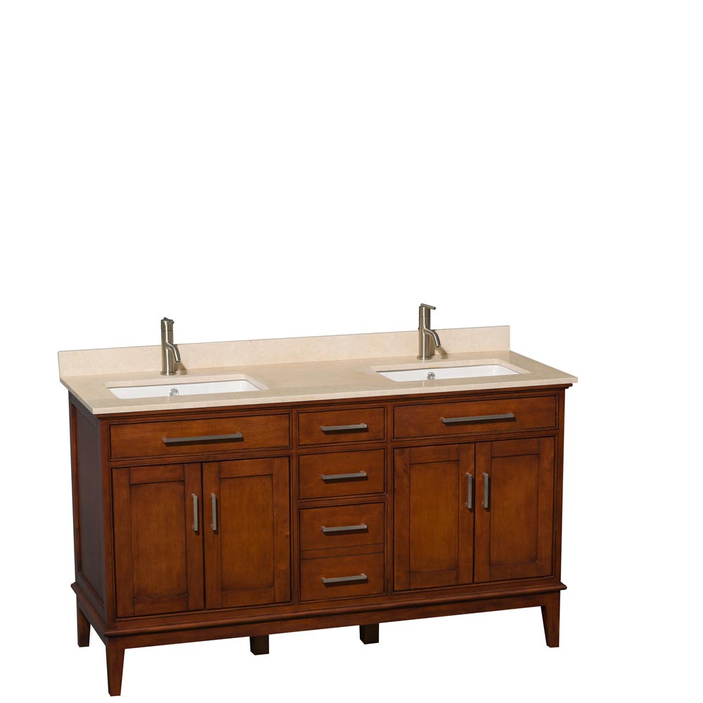 Ivory Marble Top with Square Sinks