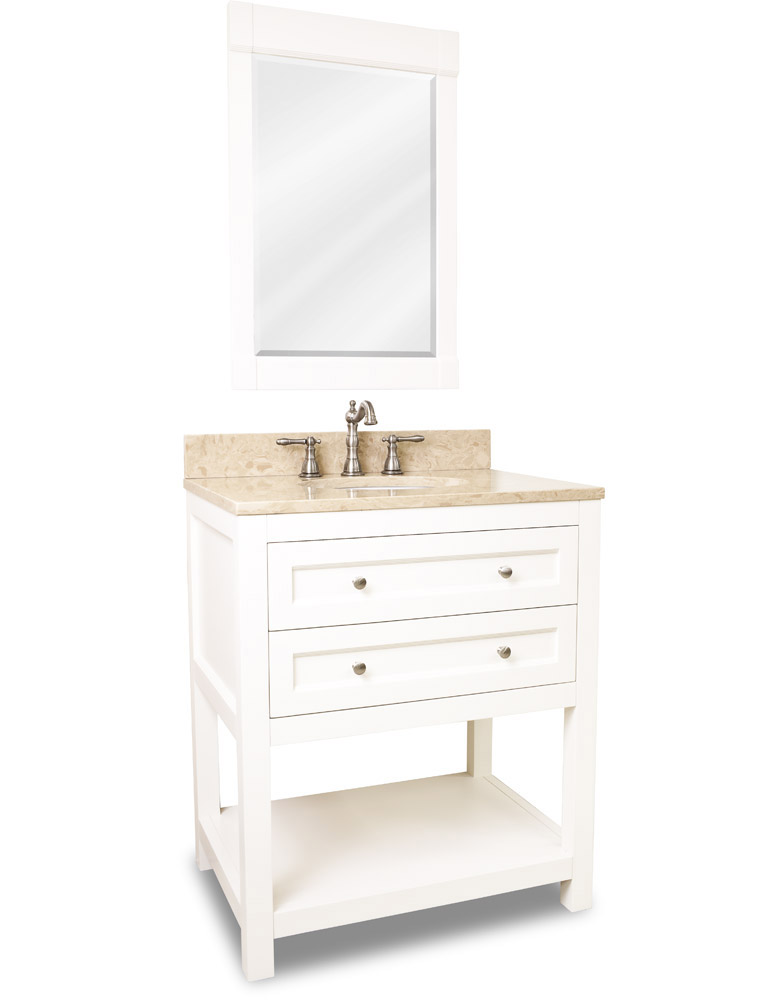 White Vanity and Mirror White Vanity and Mirror