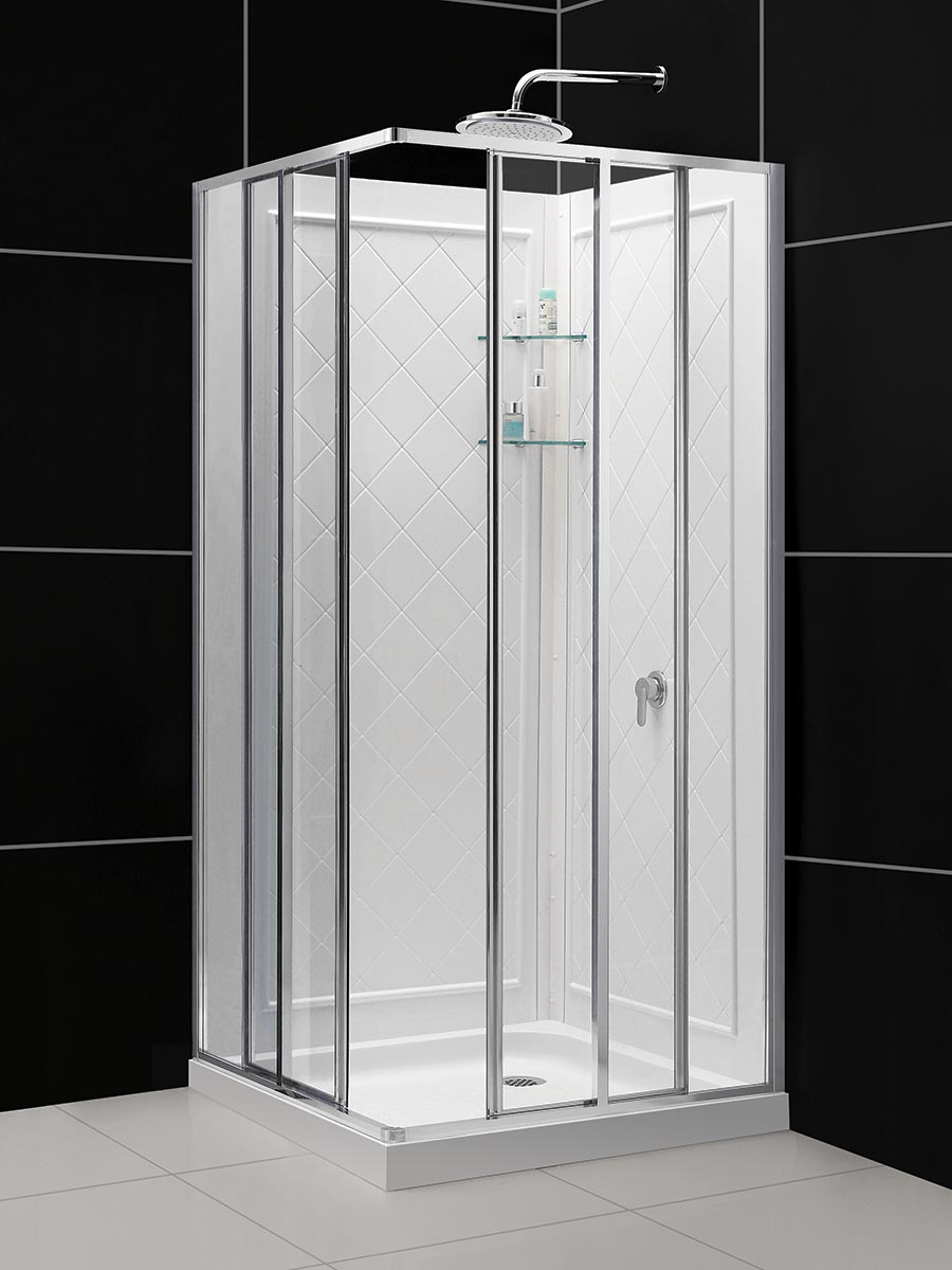 DreamLine Cornerview Framed Sliding Shower  Enclosure  36 