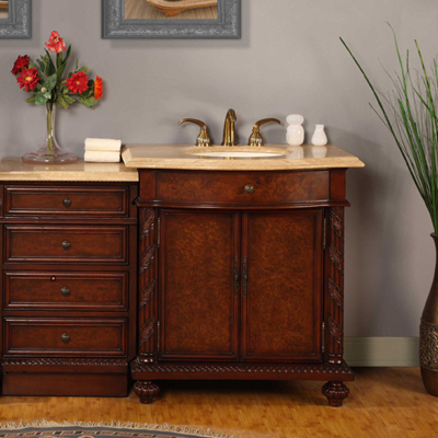 Vanity with optional drawer bank Vanity with optional drawer bank
