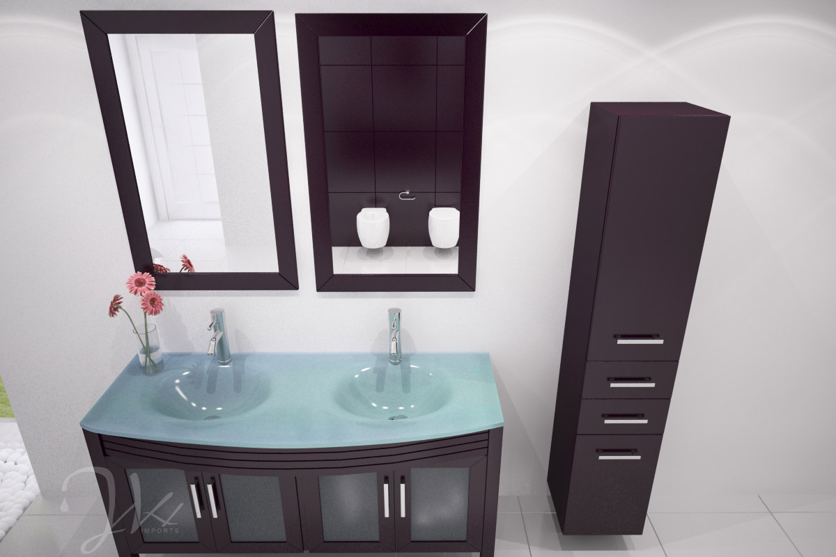 All Glass Bathroom Vanity