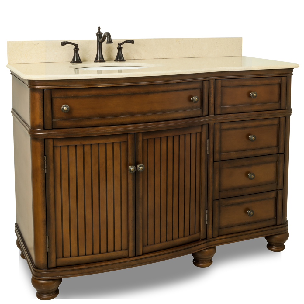 48" El Cajon Single Bath Vanity With Cream Marble Top 48" El Cajon Single Bath Vanity With Cream Marble Top