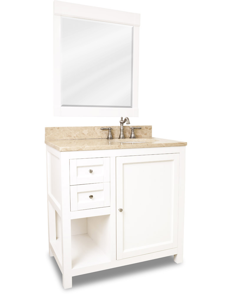 White Vanity and Mirror White Vanity and Mirror