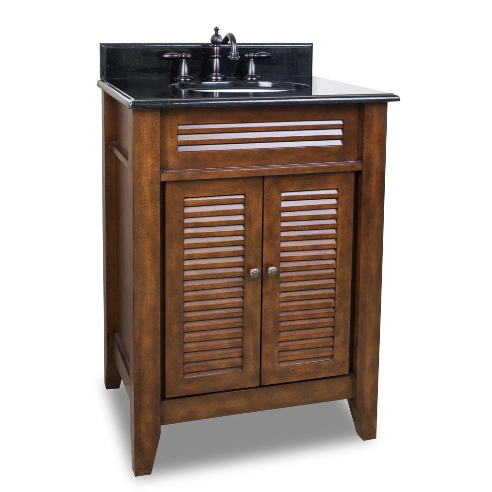 26.5" Wolford Single Bath Vanity With Black Granite Top 26.5" Wolford Single Bath Vanity With Black Granite Top
