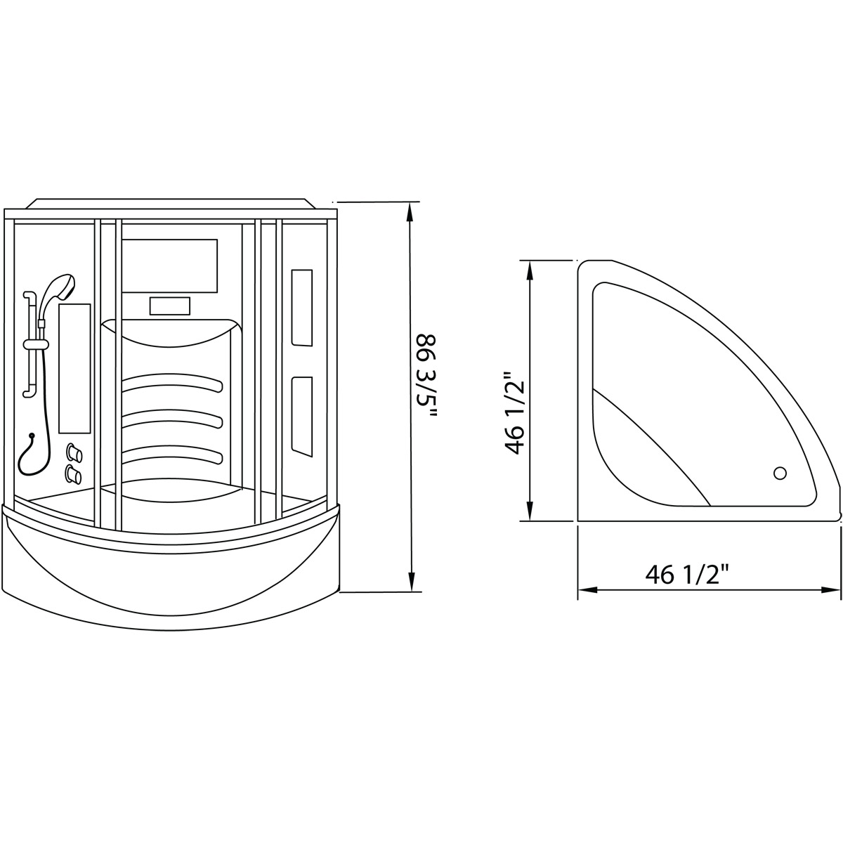 Julius Steam Shower with Whirlpool Bathtub - Bathgems.com