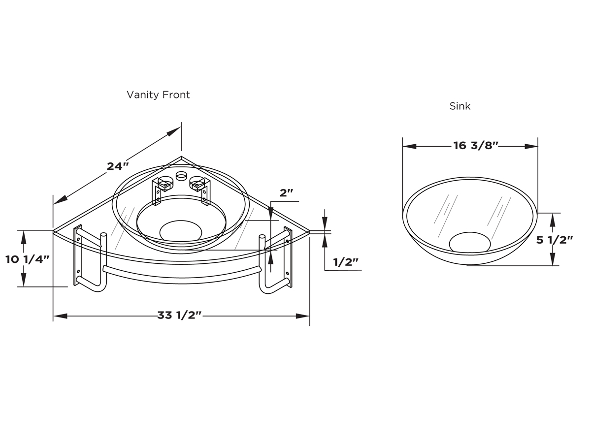 Bathroom Vanities Dimensions 24" ordinato corner single bath vanity - bathgems Bathroom Vanities Dimensions 24" ordinato corner single bath vanity - bathgems