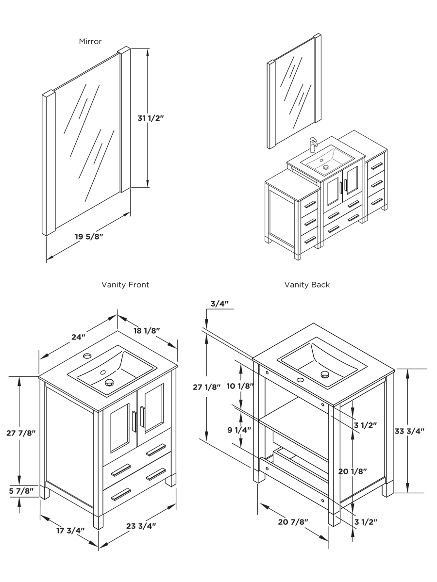 29 New Bathroom Furniture Dimensions eyagci.com